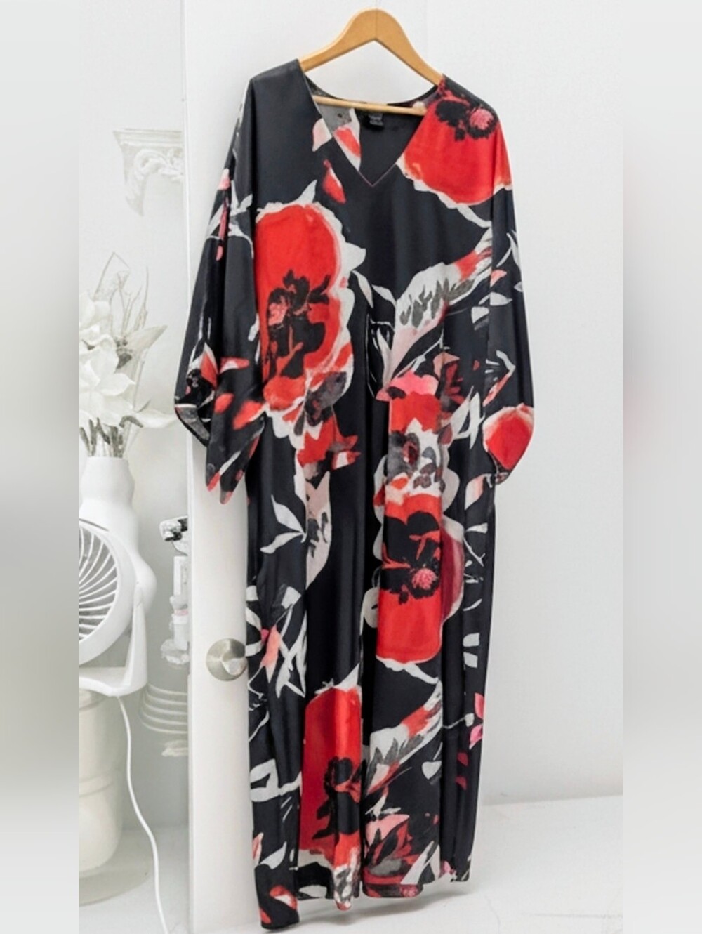 NATORI Asian Floral Kimono Robe Size 1X